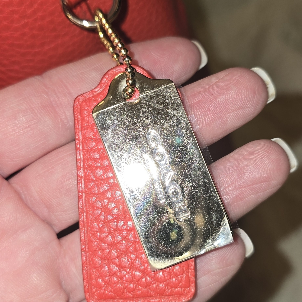 Coach Bold Red Leather Hobo Bag - Picture 3 of 13